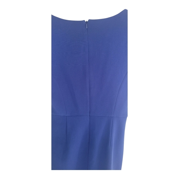 Badgley Mishka Collection royal blue cocktail dress cap sleeves bow detail sz 8 - Picture 7 of 9
